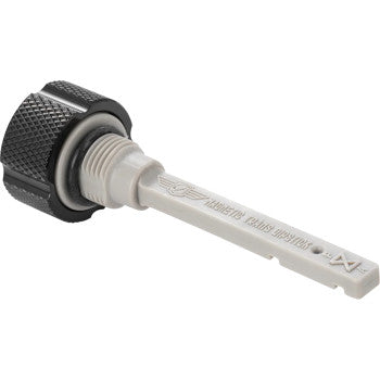 FIGURATI DESIGNS Transmission Oil Dipstick - Magnetic - Knurled - Black - Twin Cam FD01-MAGTD-KN-BLK