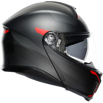 AGV Tourmodular Helmet - Frequency - Matte Gunmetal/Red - Small 211251F2OY00510