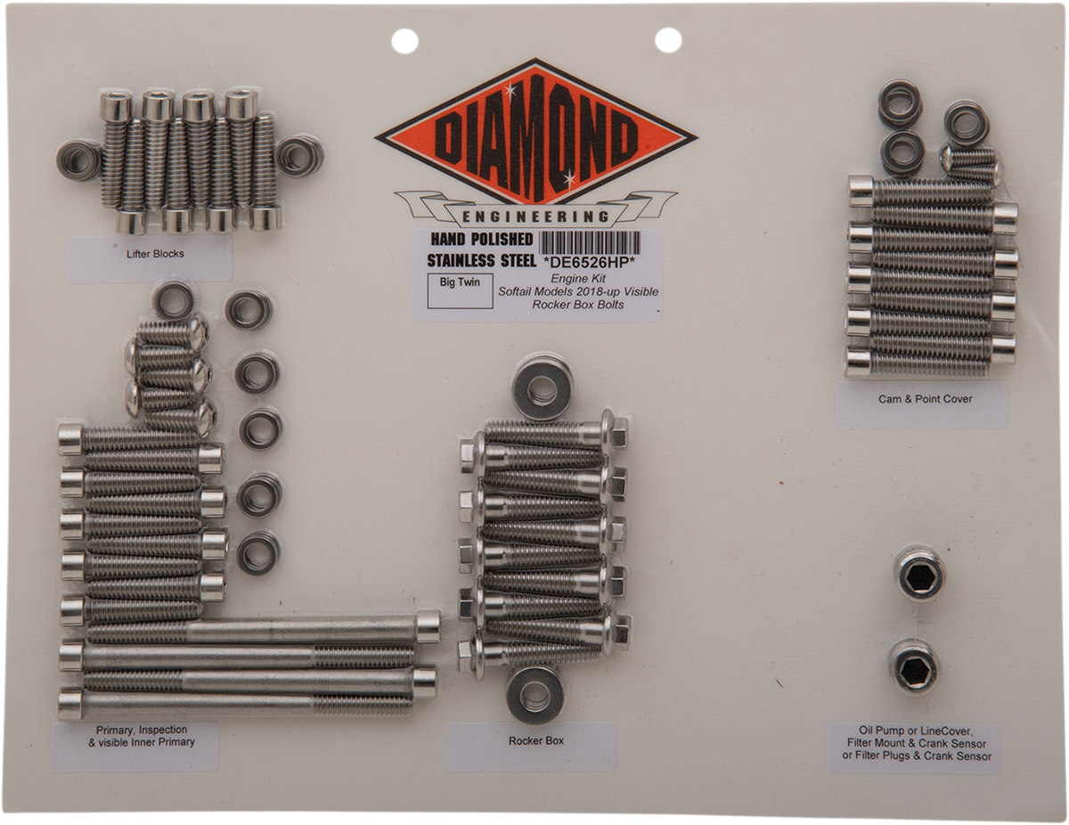 DIAMOND ENGINEERING Bolt Kit - Engine - FL/FX DE6526HP