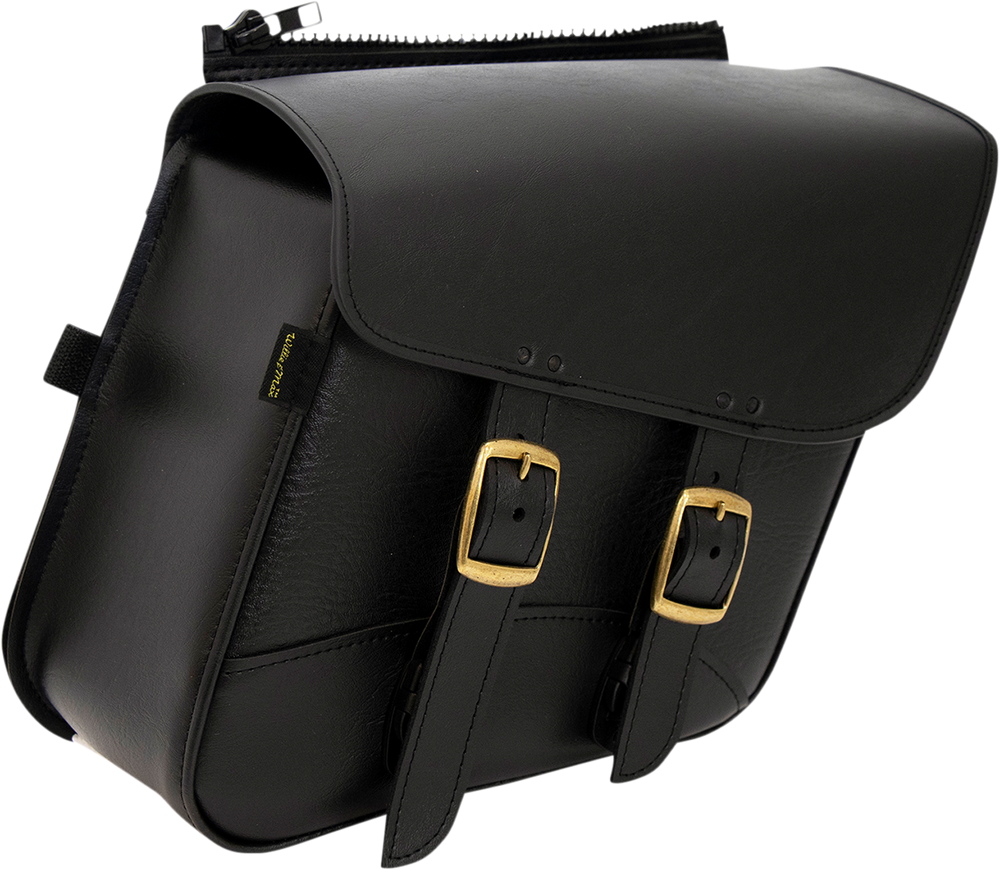 WILLIE & MAX LUGGAGE Brass Monkey Saddlebags - Slant - Brass - Small 59588-08