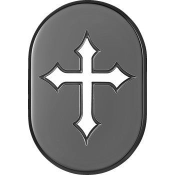 FIGURATI DESIGNS Antenna Cover - Right Rear Fender - Cross - Black FD41-AC-BLK-RT