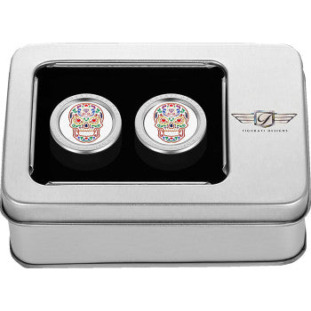FIGURATI DESIGNS Docking Cover - Short - Mirror Polished - Sugar Skull FD30-DC-25-30-SS