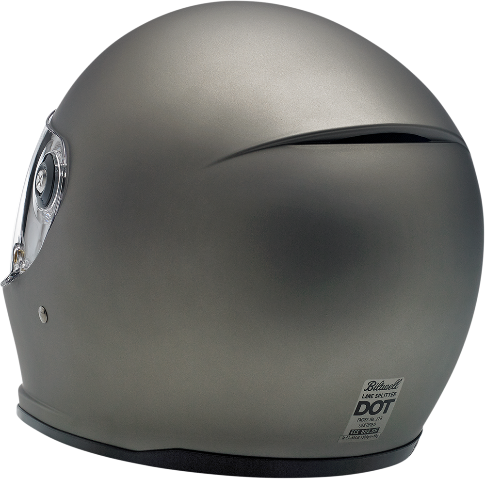 BILTWELL Lane Splitter Helmet - Flat Titanium - Medium 1004-803-103