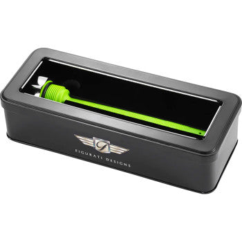 FIGURATI DESIGNS Magnetic Oil Dipstick - Curved - Silver - Indian FD01-MAGDSPP-SM-SS