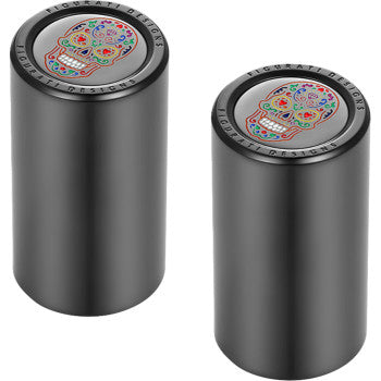 FIGURATI DESIGNS Docking Cover - Long - Black - Sugar Skull FD30-DC-25-45-BLK