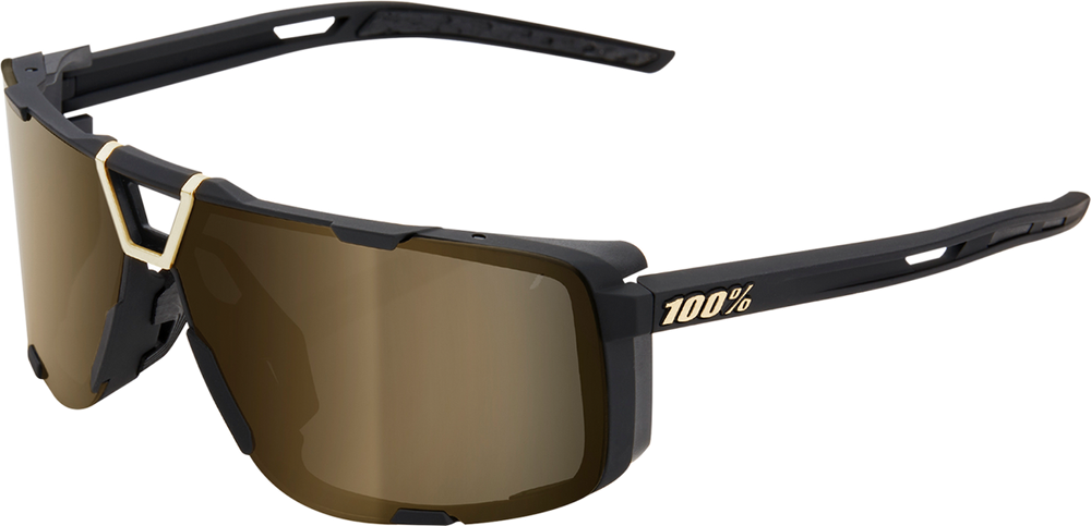 100% Eastcraft Sunglasses - Soft Tact Black - Soft Gold Mirror 61045-258-01