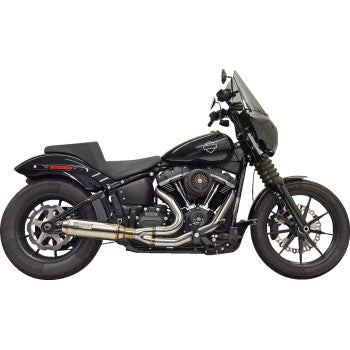 BASSANI XHAUST  2-into-1 Super Bike Exhaust System with 4" Muffler - Stainless Steel  Softail Street Bob 2018-2023 1S77SS