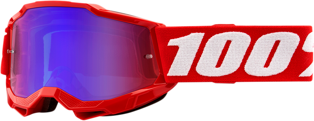 100% Youth Accuri 2 Goggles - Red - Red/Blue Mirror 50025-00002