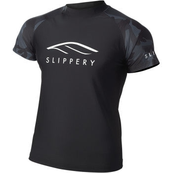 SLIPPERY Rashguard Short Sleeve Underwear - Black/Camo - XS 3250-0135