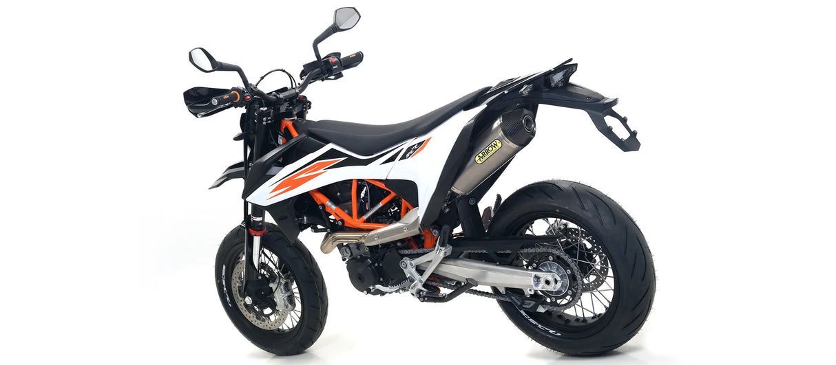 IN STOCK OPEN BOX Arrow KTM 690 SMC/ENDURO R LC4 9-24 Race-Tech Titanium Slip On With Carbon End Cap 72624pk