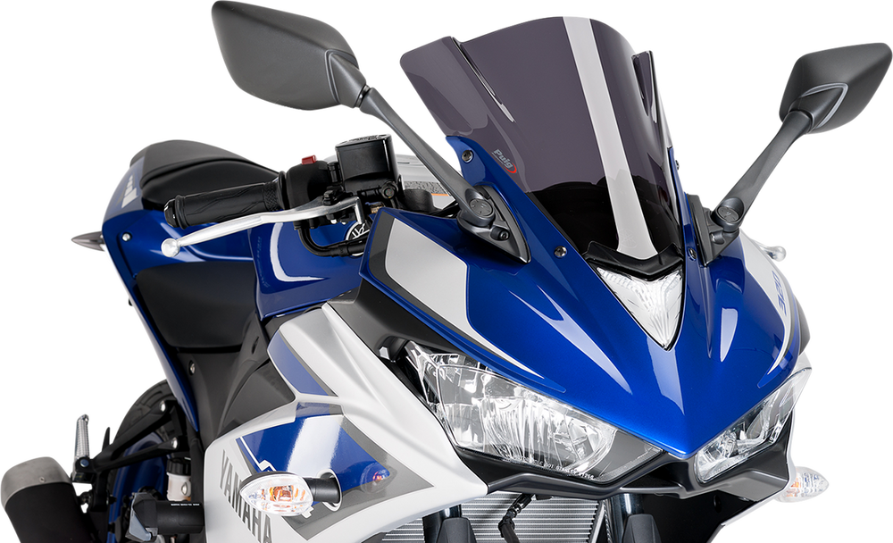 PUIG HI-TECH PARTS Race Windscreen - Dark Smoke - R3 7649F