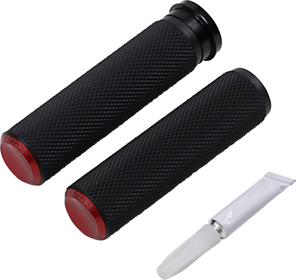 ARLEN NESS Grips - Knurled - TBW - Red 07-346