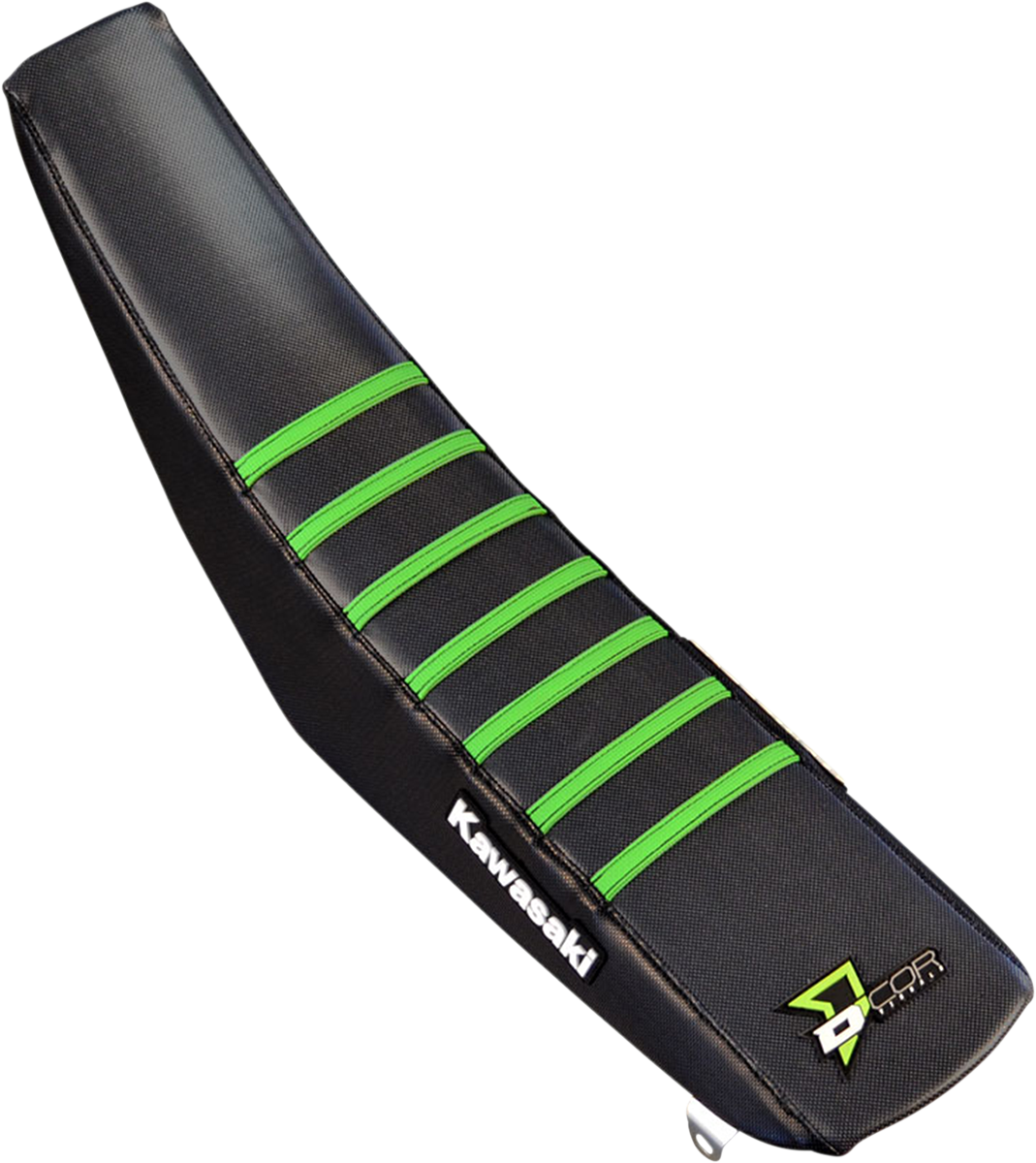 D'COR VISUALS Seat Cover - Black/Green - KLX110 '03-'22 30-20-080
