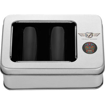 FIGURATI DESIGNS Docking Cover - Long - Black - Sugar Skull FD30-DC-25-45-BLK