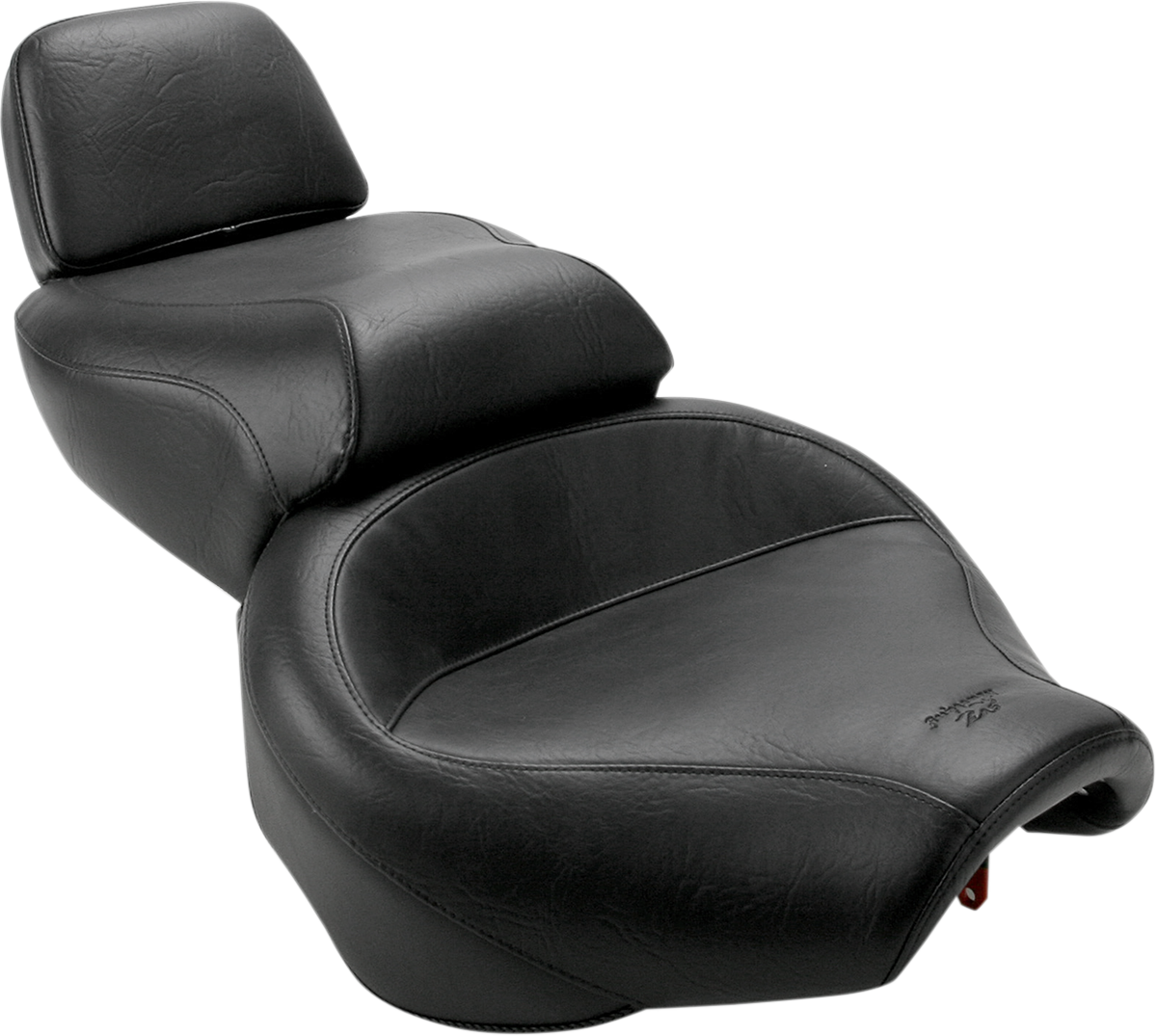 MUSTANG Seat - Vintage - Wide - Touring - Without Driver Backrest - One-Piece - Smooth - Black - Virago 75244