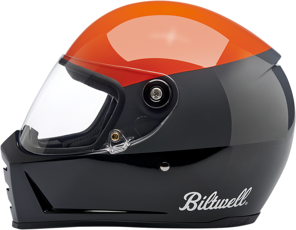 BILTWELL Lane Splitter Helmet - Gloss Podium Orange/Gray/Black - Medium 1004-550-103