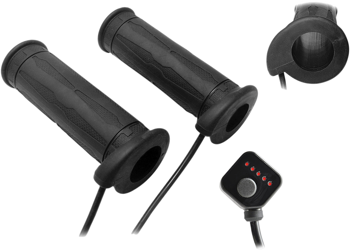 KOSO NORTH AMERICA Grips - Heated - Twist Throttle - 5 Level - 1" ONLY FOR 1" BARS AM10706G