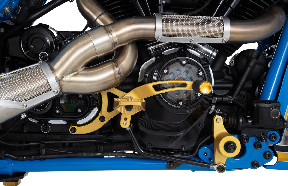 PERFORMANCE MACHINE (PM) Mid Control - Gold -Softail 0035-1172M-SMG