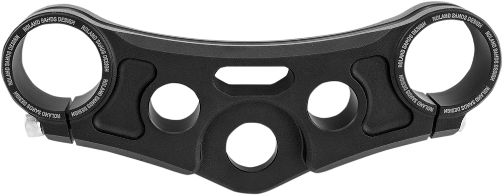 RSD Top Triple Clamp - Gloss Black - With Riser Holes 0208-2108-SMB