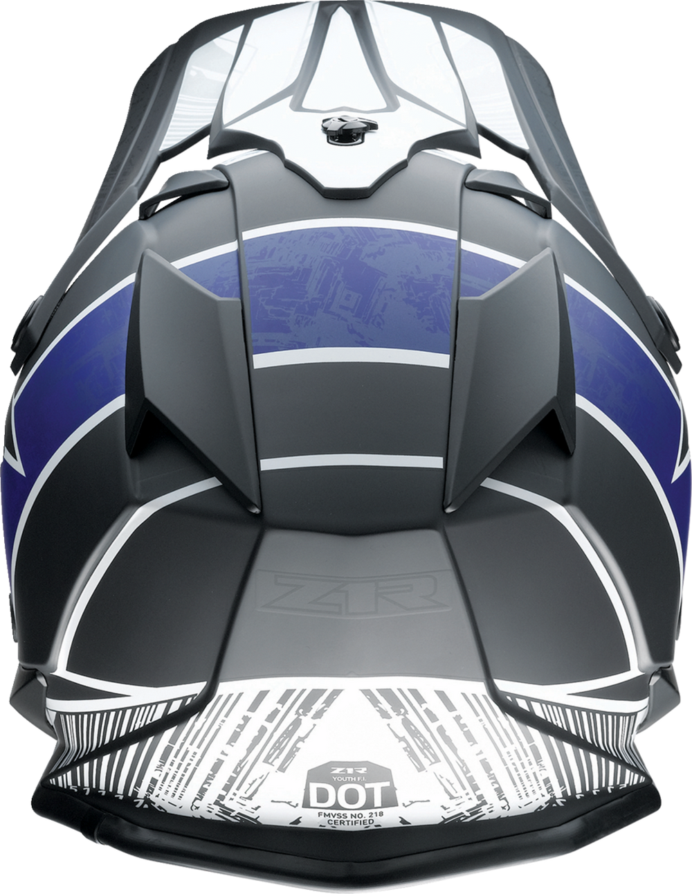 Z1R Youth F.I. Helmet - Fractal - MIPS - Matte Black/Blue - Medium 0111-1512