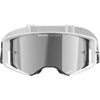 ALPINESTARS GOGGLES Supertech Goggle - Corp - White - Silver Mirror Lens 5100325-2055