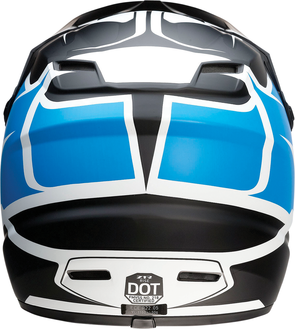 Z1R Youth Rise Helmet - Flame - Blue - Large 0111-1450