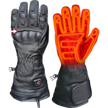 GERBING HEATED CLOTHING 7 V Hard Knuckle Battery Heated Gloves - Black - XL GERGVHK7VBXL