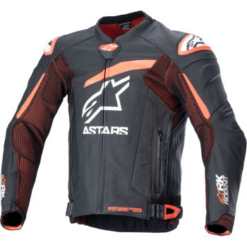 ALPINESTARS GP Plus R v4 Rideknit® Leather Jacket - Black/Red Fluo/White - US 44 / EU 54 3100324-1321-54