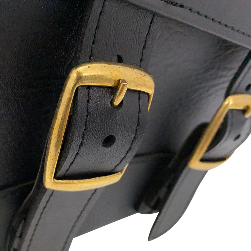 WILLIE & MAX LUGGAGE Brass Monkey Saddlebags - Slant - Brass - Small 59588-08
