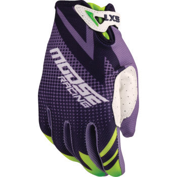 MOOSE RACING Youth SX1™ Gloves - Purple/Green - Small 3332-1893