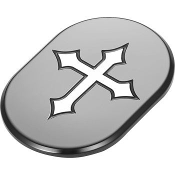 FIGURATI DESIGNS Antenna Cover - Left Rear Fender - Cross - Black FD41-AC-BLK-LT