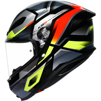AGV K6 S Helmet - Erazer - Black/Red/Yellow Fluo - Medium 2118395002-026-M