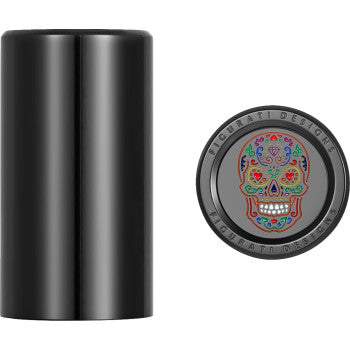 FIGURATI DESIGNS Docking Cover - Long - Black - Sugar Skull FD30-DC-25-45-BLK