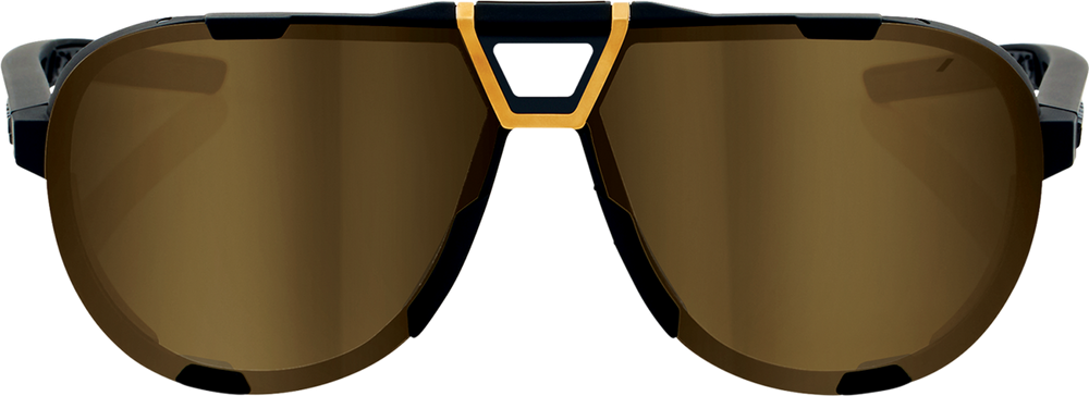 100% Westcraft Sunglasses - Soft Tact Black - Soft Gold Mirror 61046-258-01