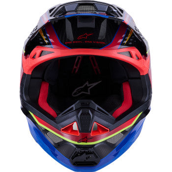 ALPINESTARS Supertech M10 Helmet - MIPS® - Era - Gloss Blue/Red/Yellow Fluo - 2XL 8301223-7356-XXL