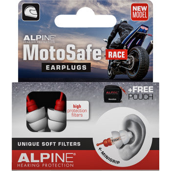 ALPINE HEARING PROTECTION MotoSafe Earplugs - Race 111.23.111