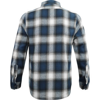THROTTLE THREADS Parts Unlimited Flannel 25 Shirt - Blue/Black - 5XL PSU39ST61BL5R