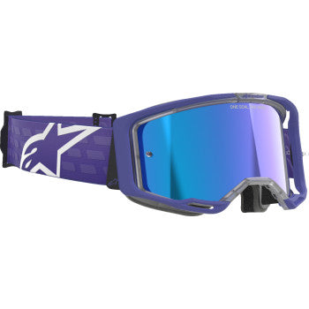 ALPINESTARS GOGGLES Vision 8 Goggle - Corp - Purple - Blue Mirror Lens 5101625-3116