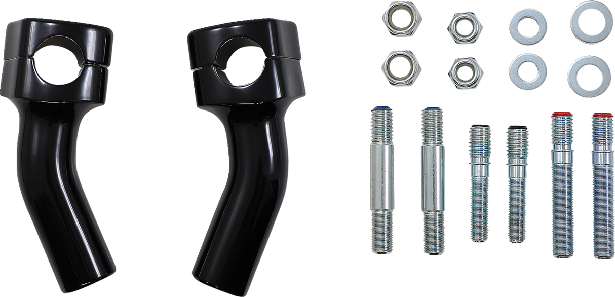 BARON Risers - Kickback - 1" - Black BA-7410B