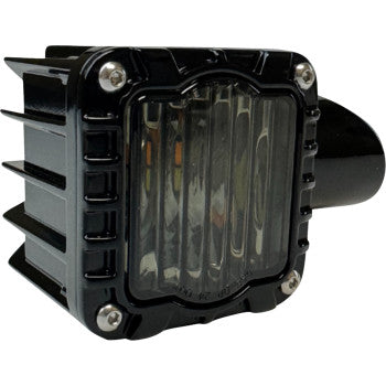 CUSTOM DYNAMICS Turn Signal - Shark Demon™ - LED - Front - Smoke Lens SD-RG-FT-AW