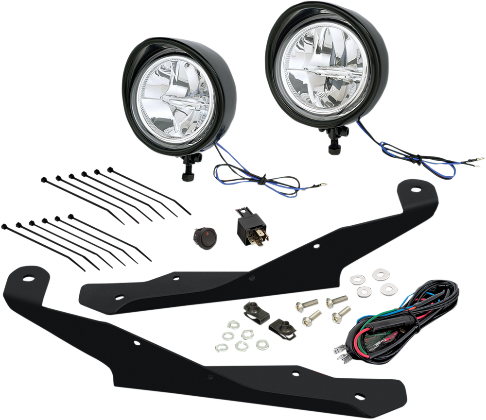 SHOW CHROME LED Driving Light Kit - Black - Ryker 41-402BK