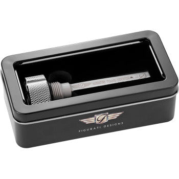 FIGURATI DESIGNS Transmission Oil Dipstick - Magnetic - Knurled - Silver - Twin Cam FD01-MAGTD-KN-SS