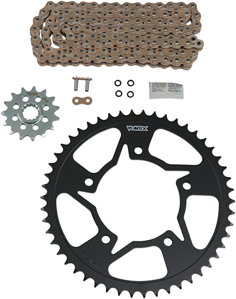 VORTEX Steel Chain Kit 520 - Gold - Yamaha YZF-R6 - '99-'02 CKG6321