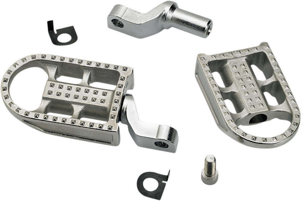 BILTWELL Mushman Footpegs - Step - Raw Polished 7002-302-02