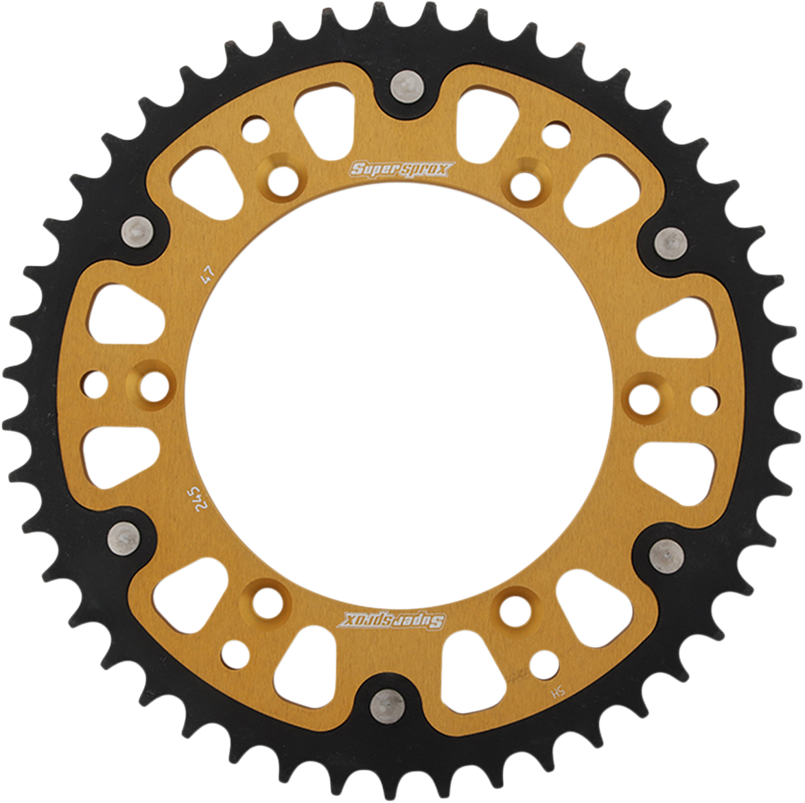 SUPERSPROX Stealth Rear Sprocket - 47 Tooth - Gold - Yamaha RST-245-47-GLD
