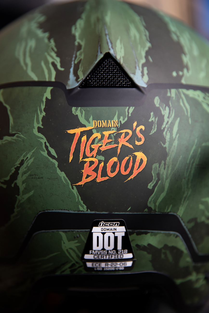 ICON Domain™ Helmet - Tiger's Blood - Green - 3XL 0101-14929