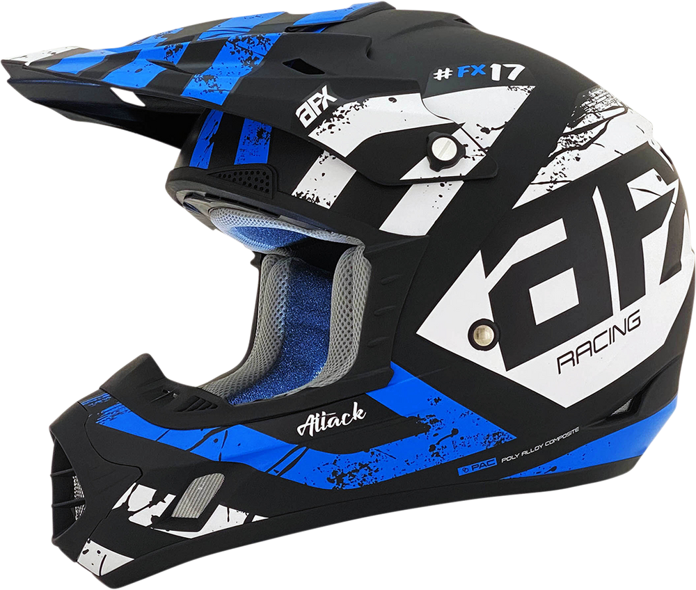AFX FX-17 Helmet - Attack - Matte Blue/Black - XS 0110-7160