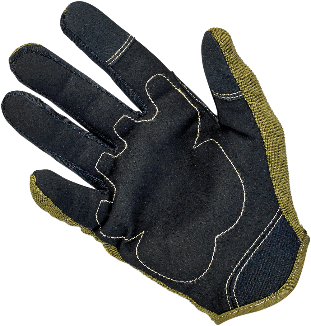 BILTWELL Moto Gloves - Olive/Black - XL 1501-0309-005
