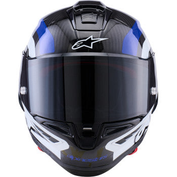 ALPINESTARS Supretech R10 Helmet - 22.06 - Arius - Gloss Black/White/Blue - Large 8203926-1647-L