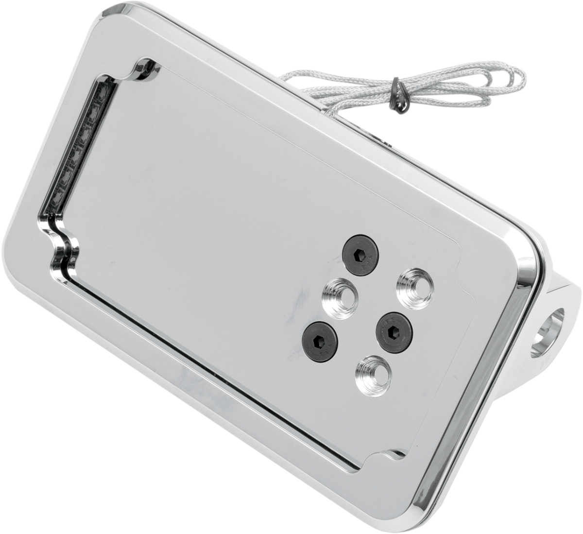 CYCLE VISIONS Horizontal License Plate Mount with Light - '08-'17 ST - Chrome CV-4606LH